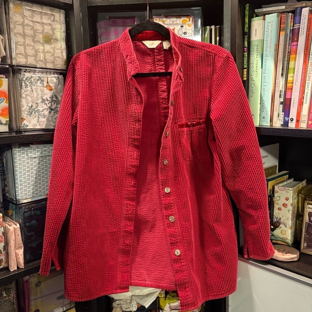 Vintage red corduroy jacket shirt from J.Jill